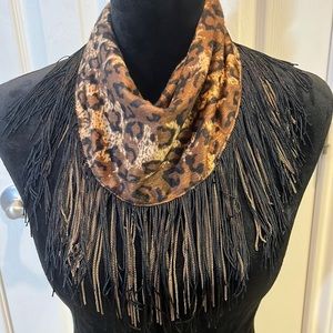 Animal Print Scarf Necklace
